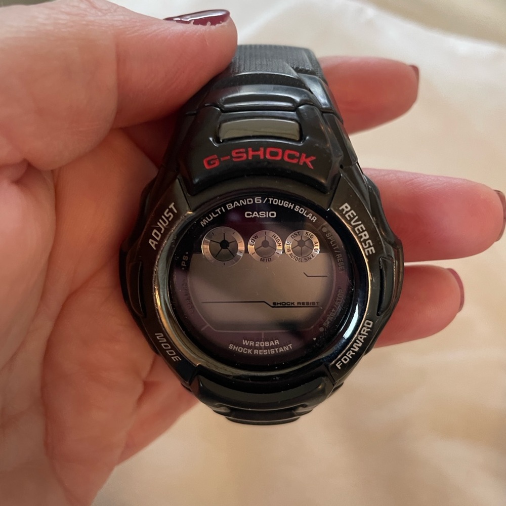 Casio G-Shock Black Digital Men's Watch - Tough Solar New Battery